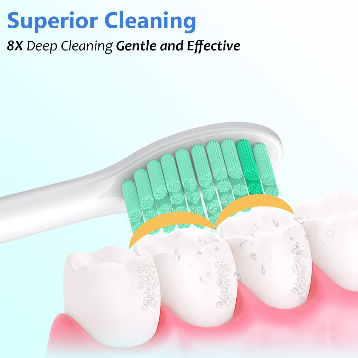 Cabezales de cepillo de dientes para Philips Sonicare E-Series, color blanco, paquete de 6