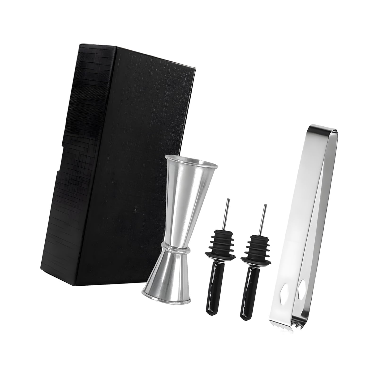 HDOYTXXM Complete Nonrust Steel Cocktails Tool Set Ice Tongs 500ml Measuring Cup and Drip Proof Spouts for Home or Professional Use Home Pubs Tool with Ice Tongs