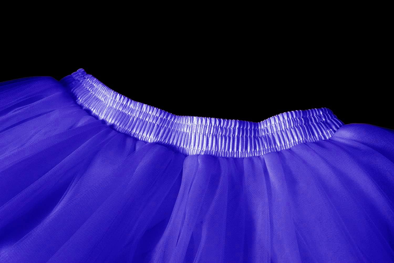 Tulle Skirt,Women's Midi Tulle Tutu Skirt Fluffy Princess Five Layers A line Party Prom Underskirt - Image 2