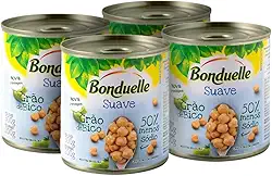 Bonduelle Grão de Bico Suave 200g 4 unidades