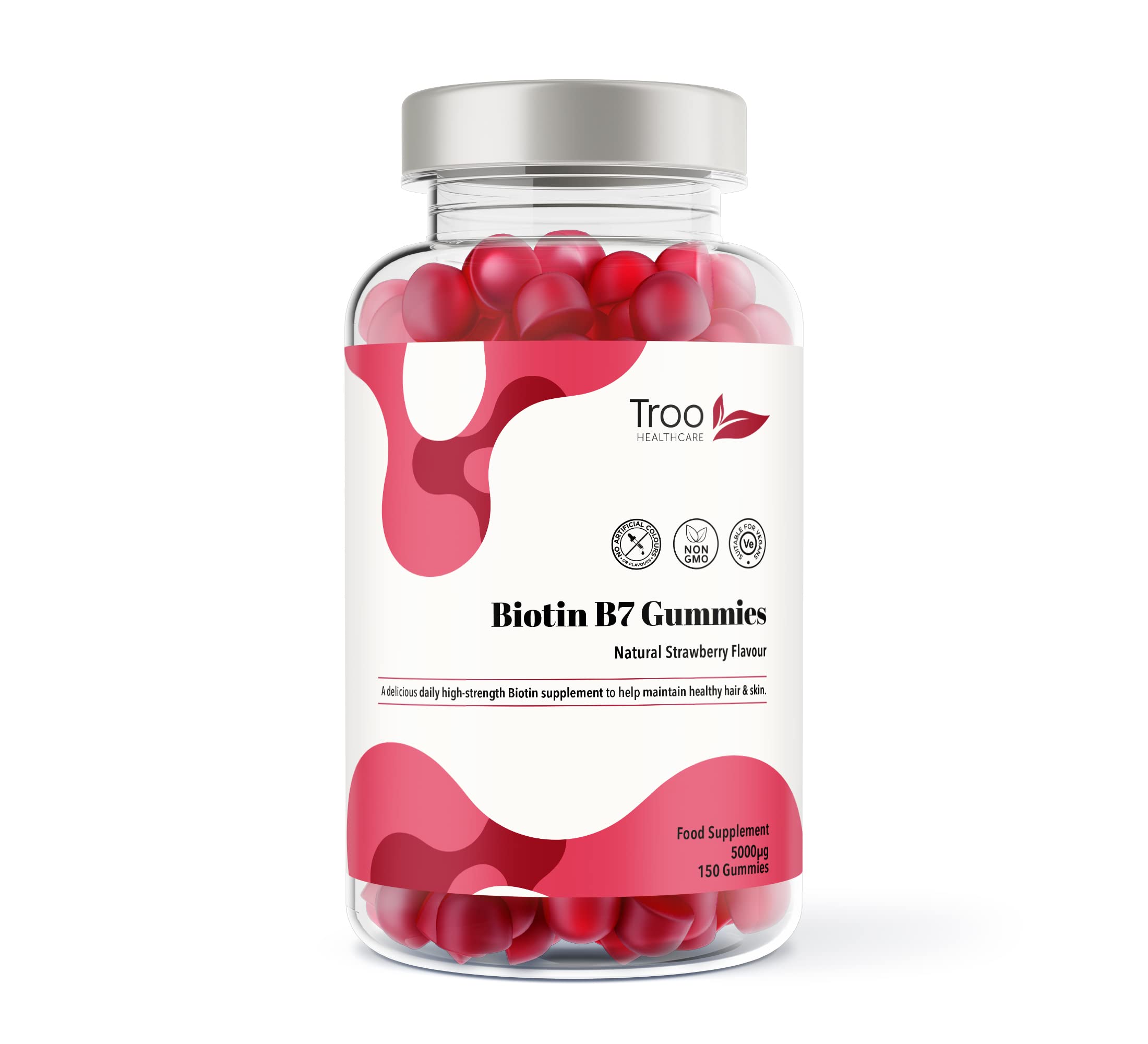 Biotin 5000mcg Hair, Skin And Nail Growth Support Gummy Supplement - View #6