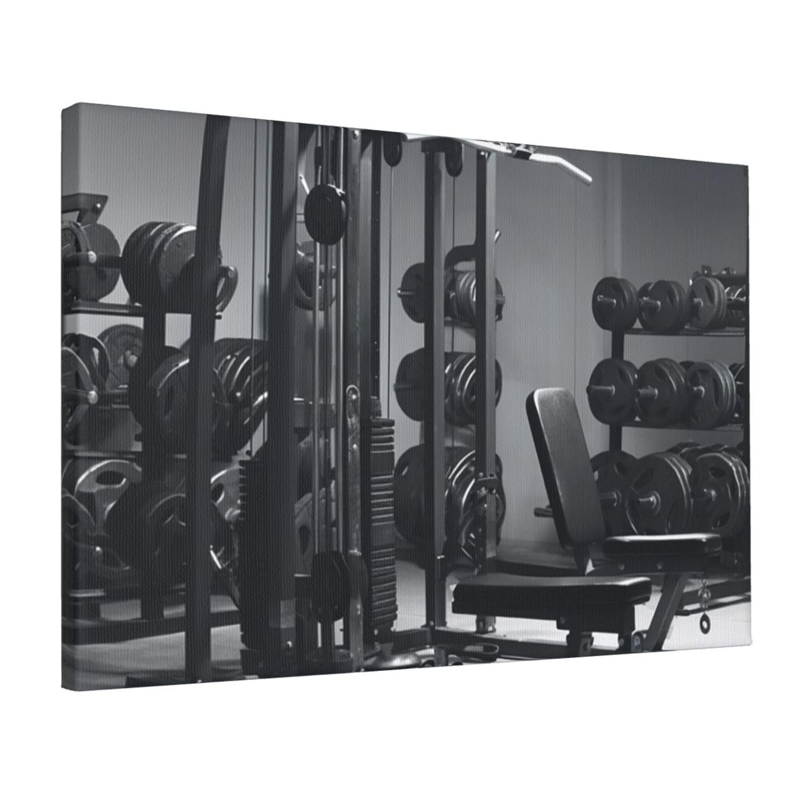 Canvas Wall Art for Living Room Wall Decor 12"x18" Modern Artwork Painting Pictures Hanging Canvas Prints Gym Equipment Aesthetic Wall Art for Bedroom Bathroom Office Wallart Decor