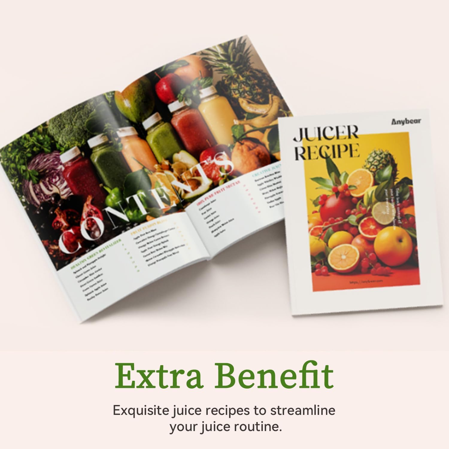 Anybear Entsafter, 200W Slow Juicer Kaltentsafter mit 110 mm großem Einfüllschacht für ganze Früchte/Gemüse | Upgraded Schnecke | Tritan-Material | BPA-frei | Inkl. Saftrezepte (Silber & Orange)