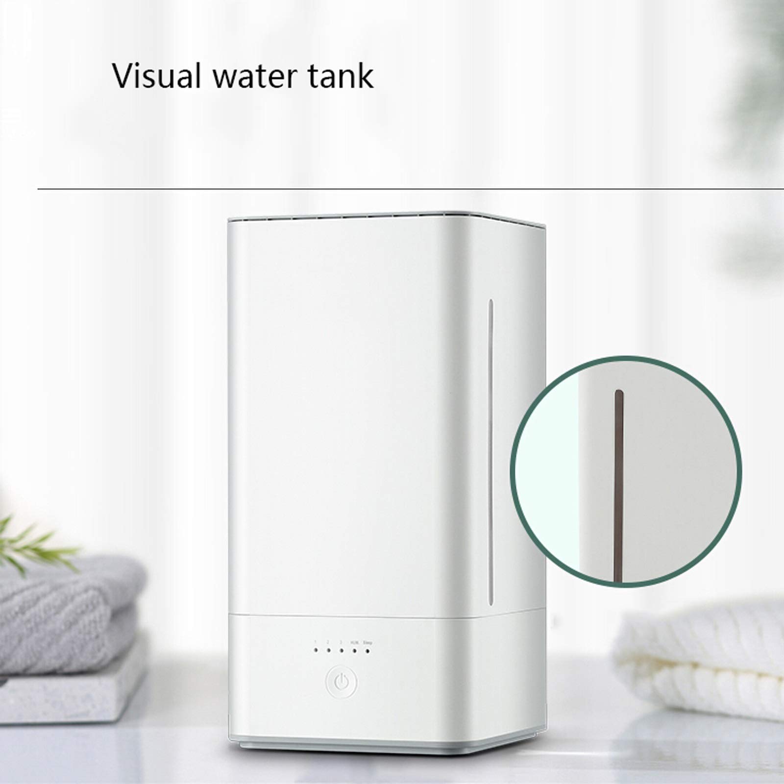 Humidificadores para dormitorio Humidificadores de llenado superior, humidificador de aire silencioso de 36 dB, humedad constante inteligente y apagado automático sin agua, humidificador con niebla fr