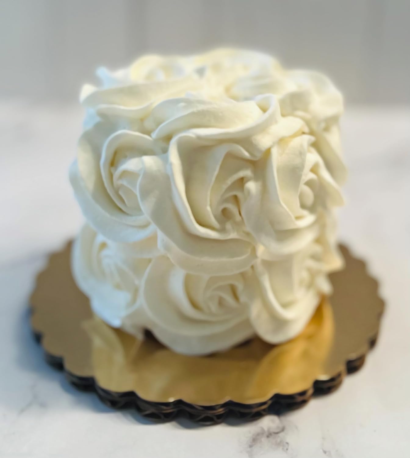 Fake Cake Ivory Mini Rosette Cake Handmade by Dezicakes- Fake Cake -Artificial Cake