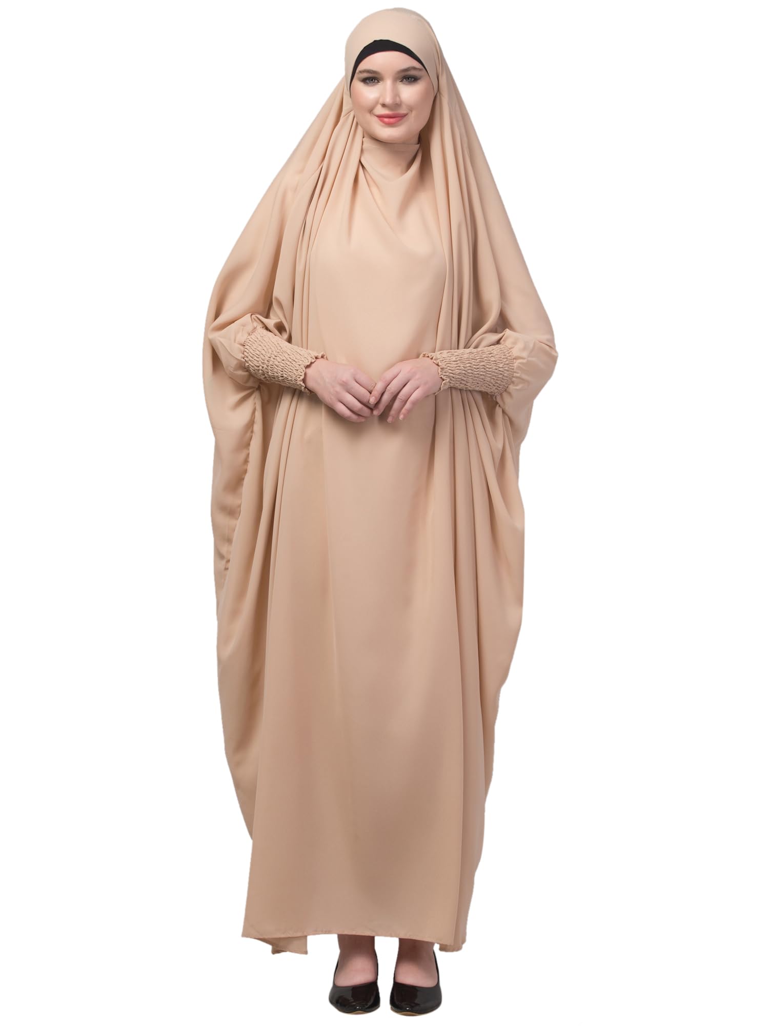 SHE24 Smoking at Sleeves with inbuilt Nose Piece Head to Toe Free Size Jilbab-image-42