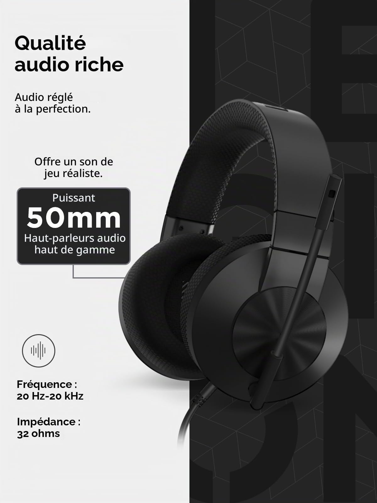 Lenovo Casque de Jeu H210