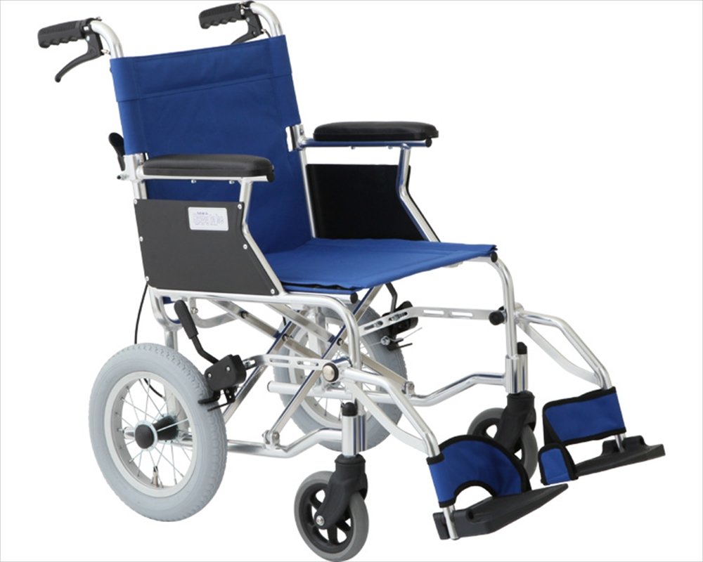 Amazon | 美和商事 介助式車いす ミニポン ブルー 40 HTB-12 | 美和