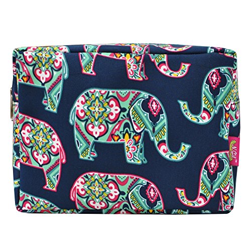 Elephant Print NGIL Large Cosmetic Travel Pouch