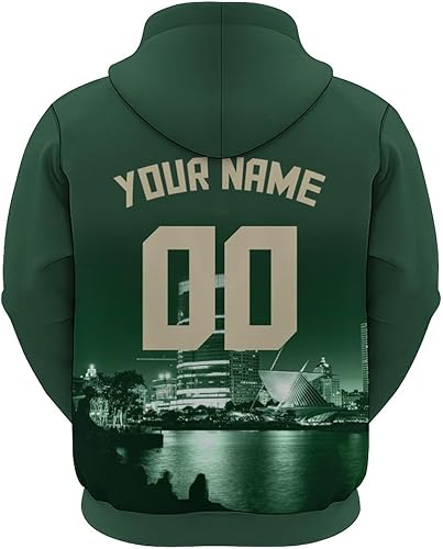 Miniatura 8 de City Nightscape - Sudadera con capucha de baloncesto para hombre, sudadera de baloncesto personalizada, color del equipo, añade nombre y número