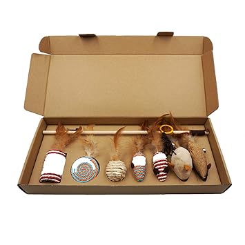 7 Angry Ants Cat Teaser Set for Cats Retractable Mice Cat Toys Mouse Teasers 7 Pieces Set
