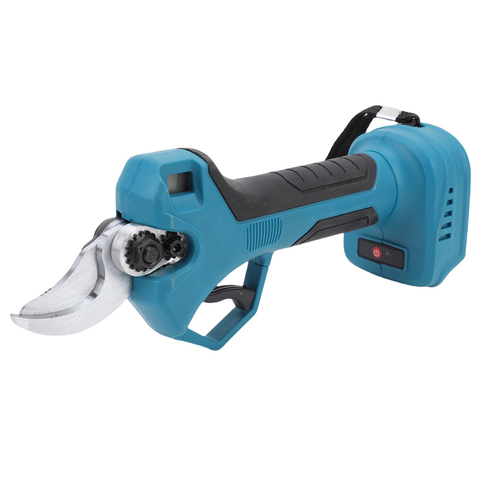 Tbest Blaue Elektrische Astschere, 30 Mm Schnittdurchmesser, Sk5-Klingen, Kabellos, Wiederaufladbar, Astschere mit Digitalanzeige für den Garten- und Landschaftsbau, Bürstenloser Motor