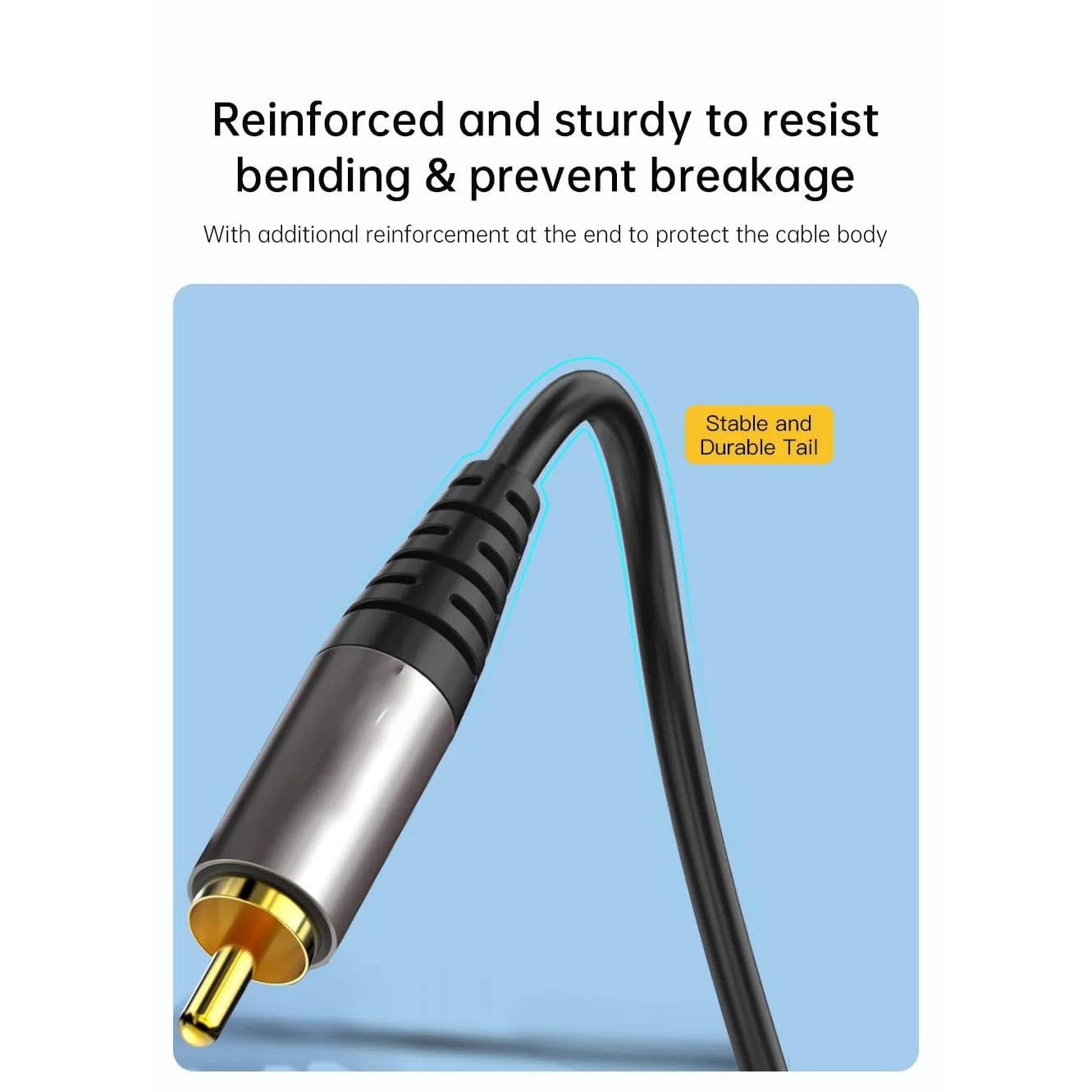 2RCA Męski Do 2RCA Męski Stereofoniczny Kabel Do Wzmacniacza Kina Domowego Kable RCA Klasy Premium(5m)