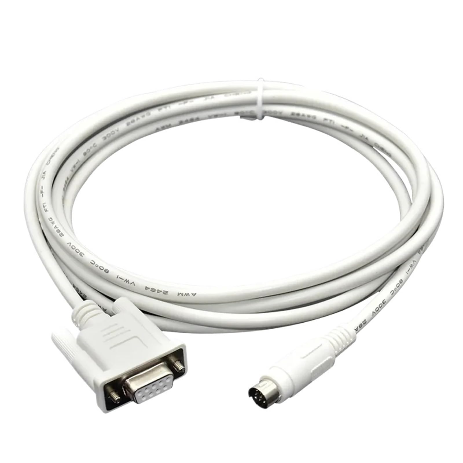 UDHBJEBQ Suitable for Programming Cable PC-DVP Download Cable Serial RS232 Interface DVPCAB215 Data Wire(DVPCAB215(White),10m)