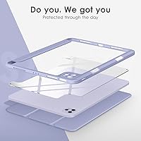 Vista 4 de VIKESI Funda para iPad Pro de 11 pulgadas de 4ª/3ª/2ª/1ª generación, iPad Air de 11 pulgadas, 5ª y 4ª generación con parte trasera transparente