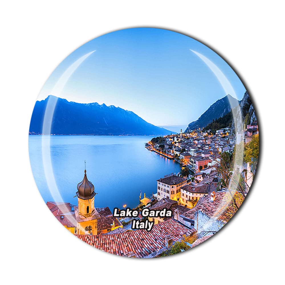 Timefly Lake Garda Italy Fridge Magnet Crystal Tourist Souvenir Gift Collection Refrigerator Magnetic Sticker