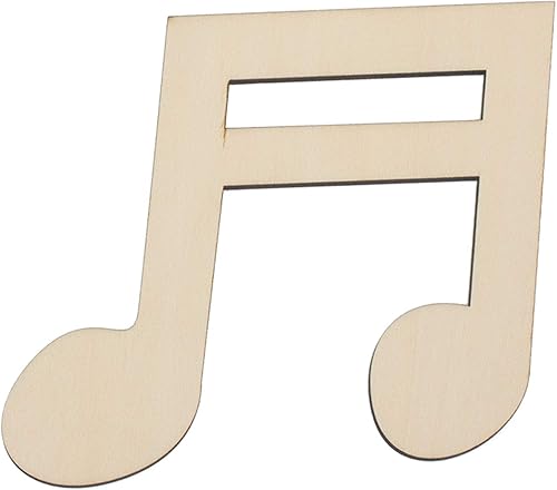 Miniatura 5 de Notas musicales Recortes de madera 9pcs