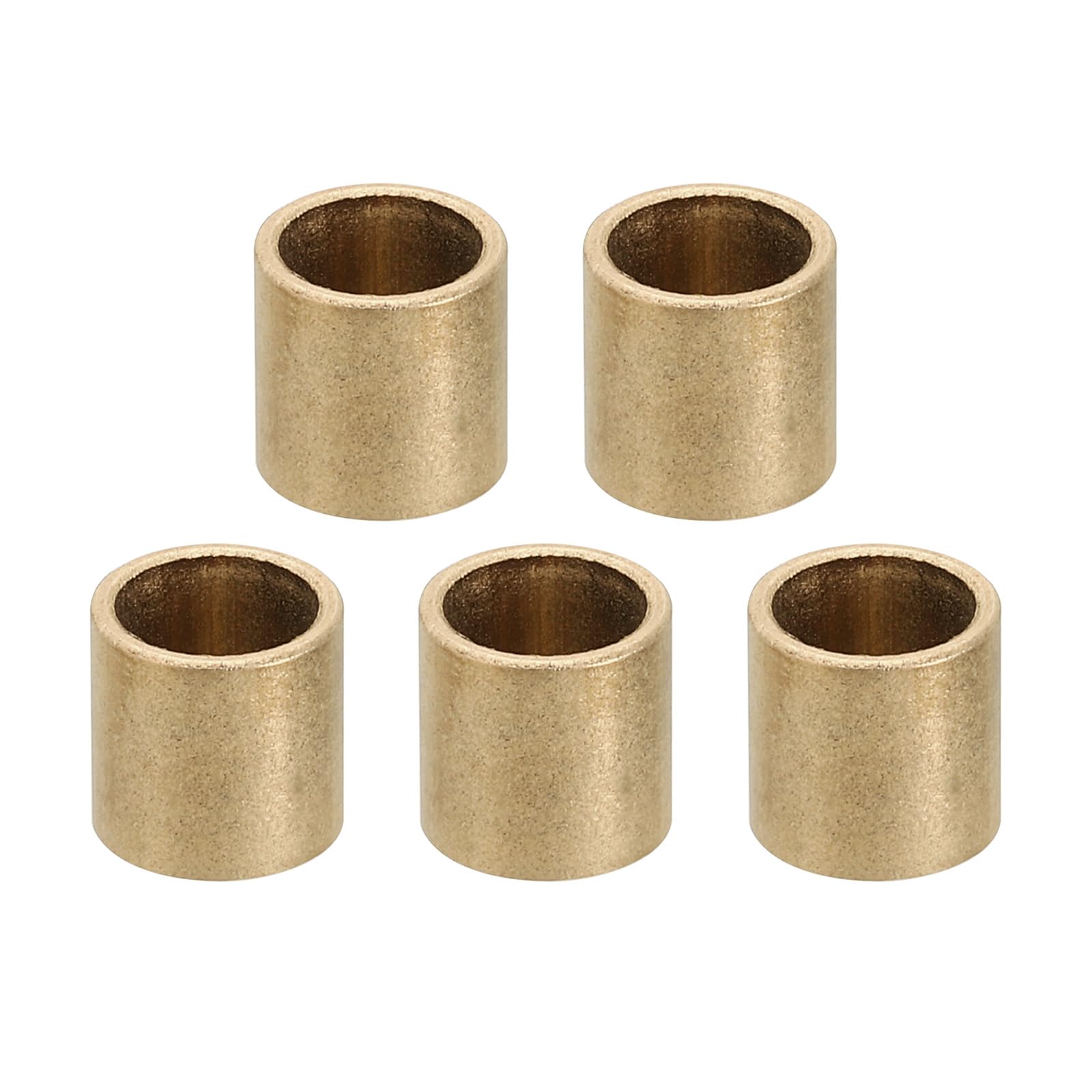PATIKIL M8 Brass Spacers, 5 Pcs Metal Spacer Brass 8mm ID x 10mm OD x 10mm L Brass Spacers Screw Standoff for 5/16 Inch or M8 Screw