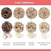 Vista 7 de KETHBE Extensión de Cabello para Moño Desordenado, con Banda Elástica, para Peinados Alborotado, Extensiones de Cabello Rizado para Mujeres