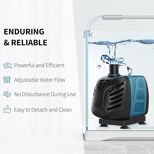 Miniatura 8 de Uniclife 80 GPH bomba de agua sumergible UL80 con cable de alimentación de 6ft para fuente acuario hidropónico