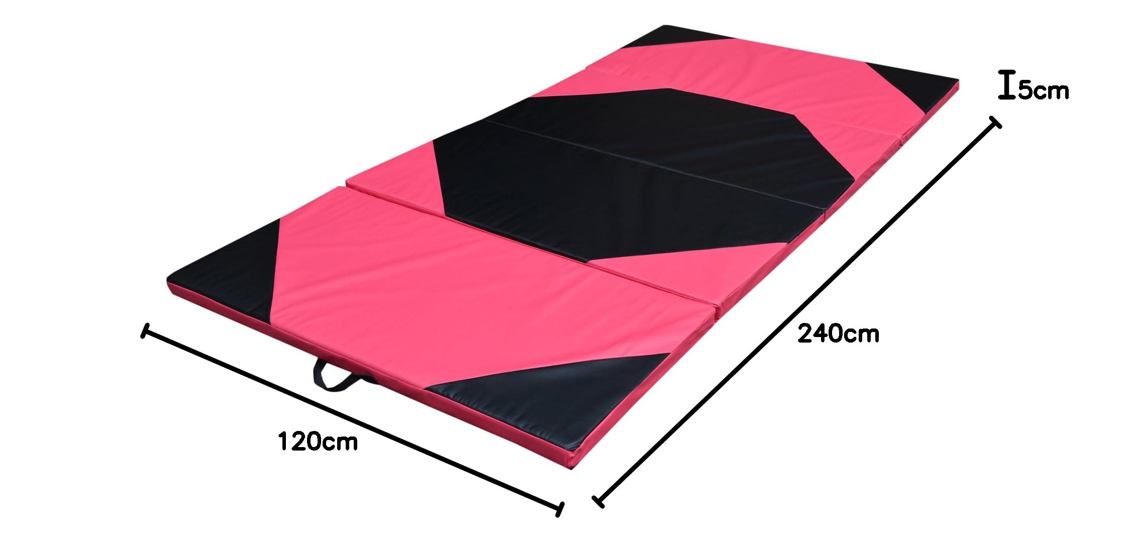 Enjoy.Fit Turnmatte Weichbodenmatte Gymnastikmatte 4-Fach klappbar 300x120x5cm oder 240x120x5cm