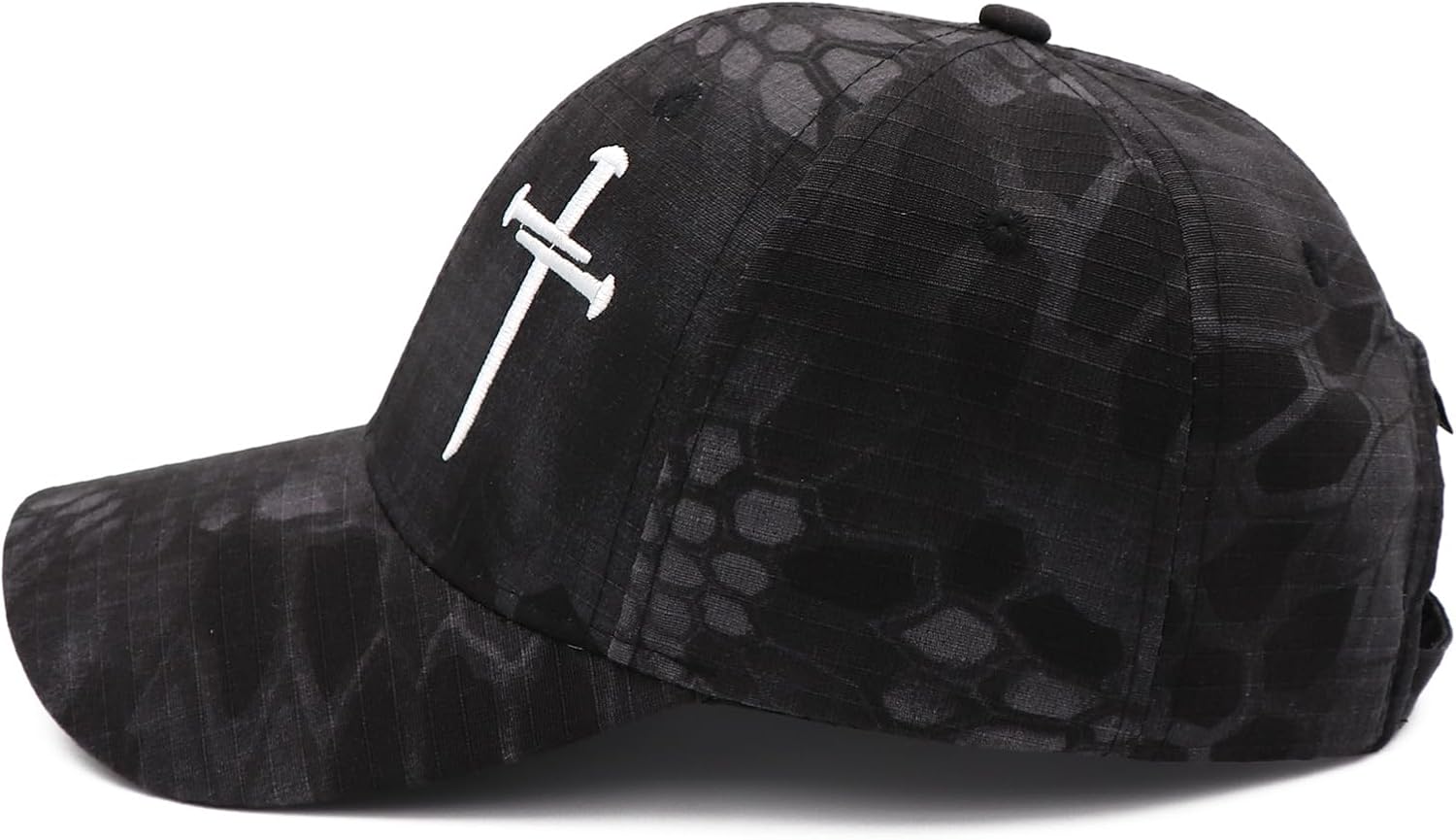 Jesus 3 Nail Cross Adjustable Baseball Cap with American Flag Hats for Men and Women Christian Gifts - Image 4