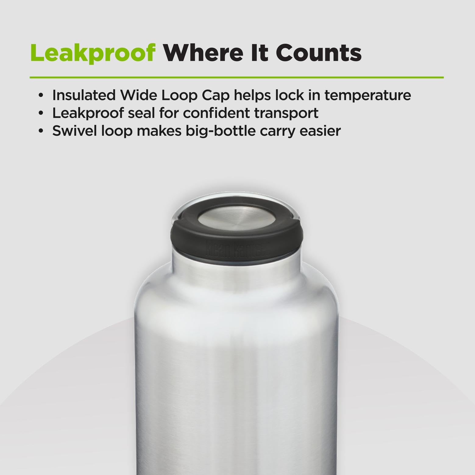 Amazon.com : Klean Kanteen TK Wide 64 Oz Loop Top Brushed Stainess