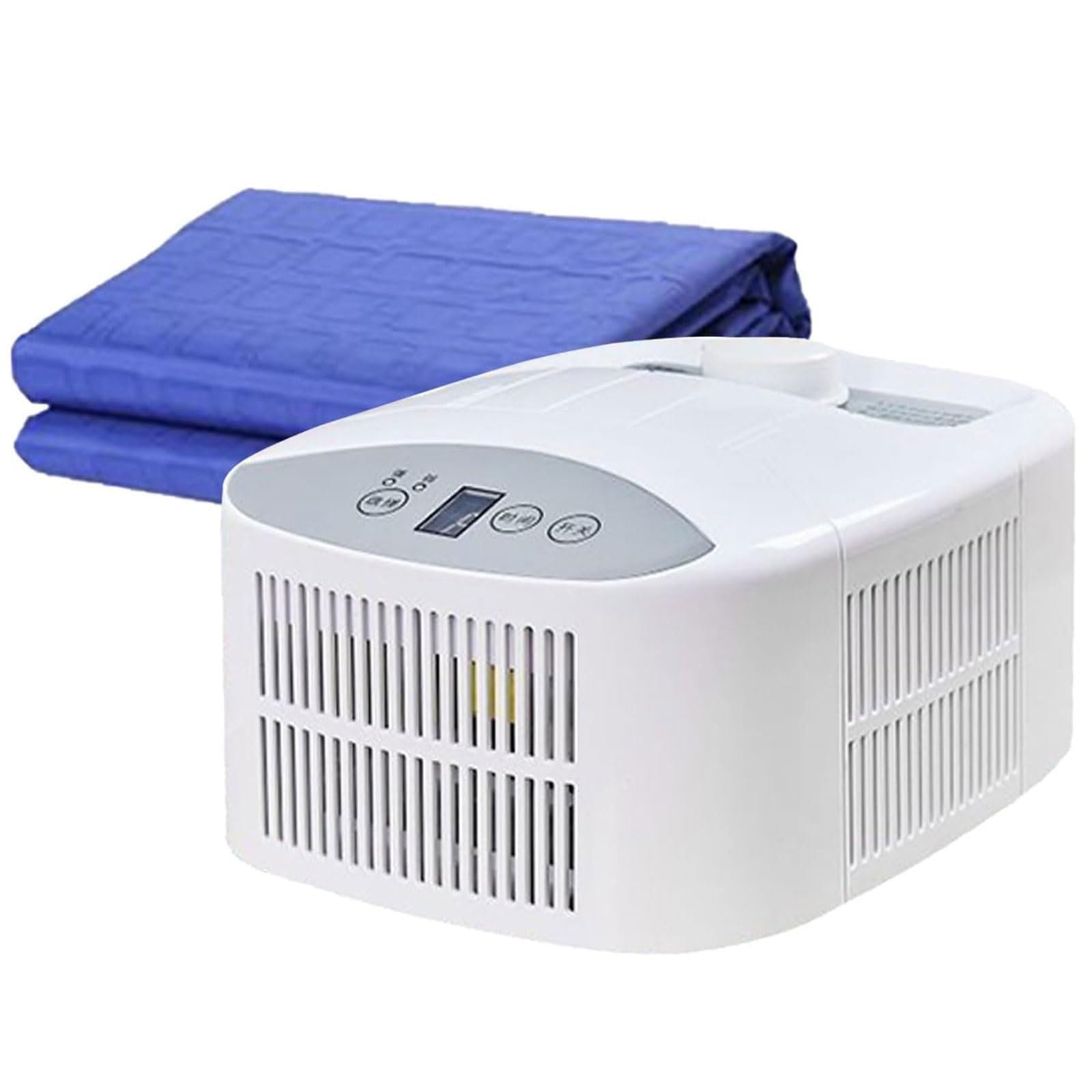 KJZQXYX Electric Water-Cooled Mattress,Dual-core Semiconductor Refrigerated Bed Cooling Tool,Sleeping Ice Pads and Bed Mat,1-9H Timer (160 * 140cm)