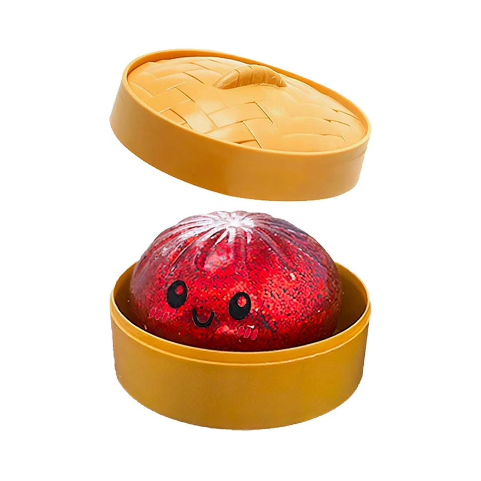 Compatible For Glitter Dumpling Squishy With Box, Sensory Squeeze Ball