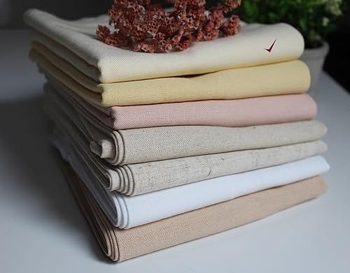 Miniatura 8 de Tela de lino precortada de 2 yardastela de mezcla de lino para ropa de 60 pulgadas de anchotela de bordadotela de lino para manualidades y