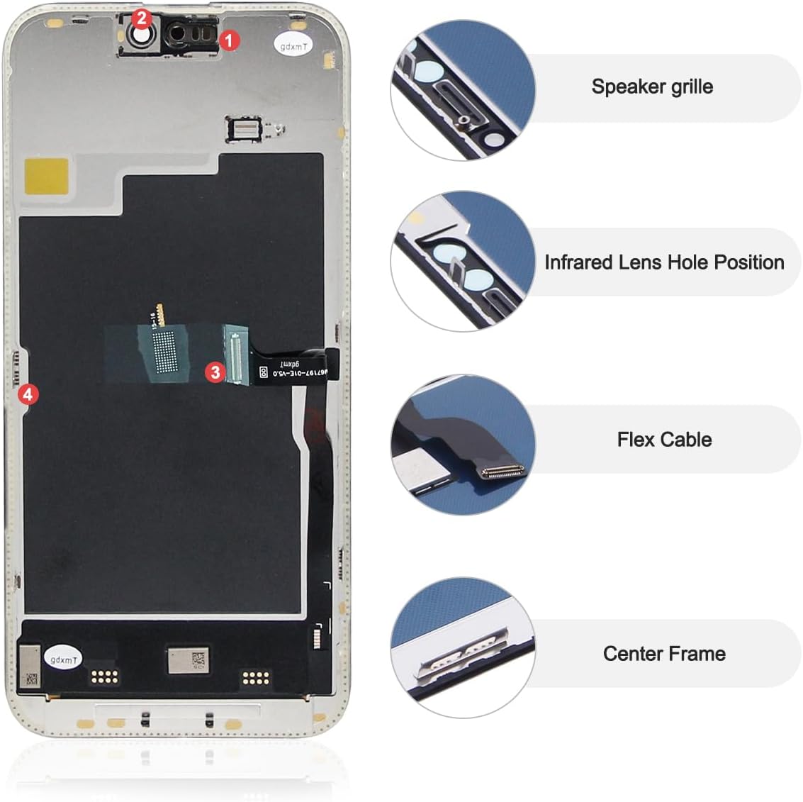 OLED for iPhone 15 Pro Max Screen Replacement 6.7 inch, [Soft OLED, NOT Hard LCD] Full HD 3D Touch LCD Display Digitizer Assembly with Repair Tools - Model A2849, A3105, A3106, A3108