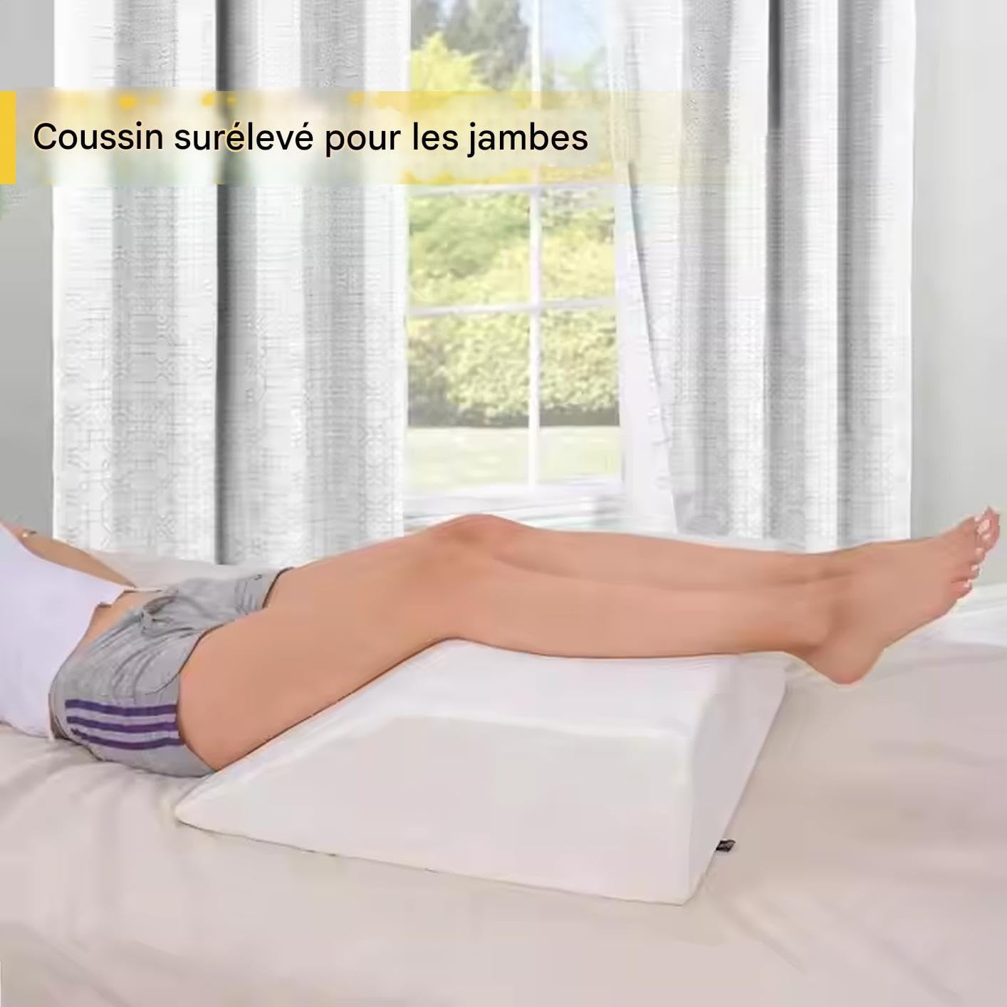per sollevamento gambe, ad angolo del ergonomico morbido e traspirante, ad angolo per il sonno, per divano, soggiorno, ufficio, casa, relax, lettura, riposo
