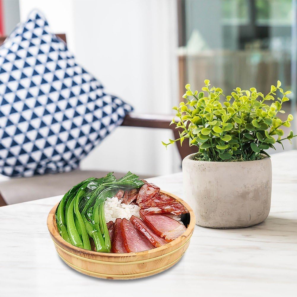Wooden Sushi Rice Bowl Hangiri Sushi Oke Sushi Rice Mixing Tub Tray Rice Mixing Bowl for Restaurant Kitchen
