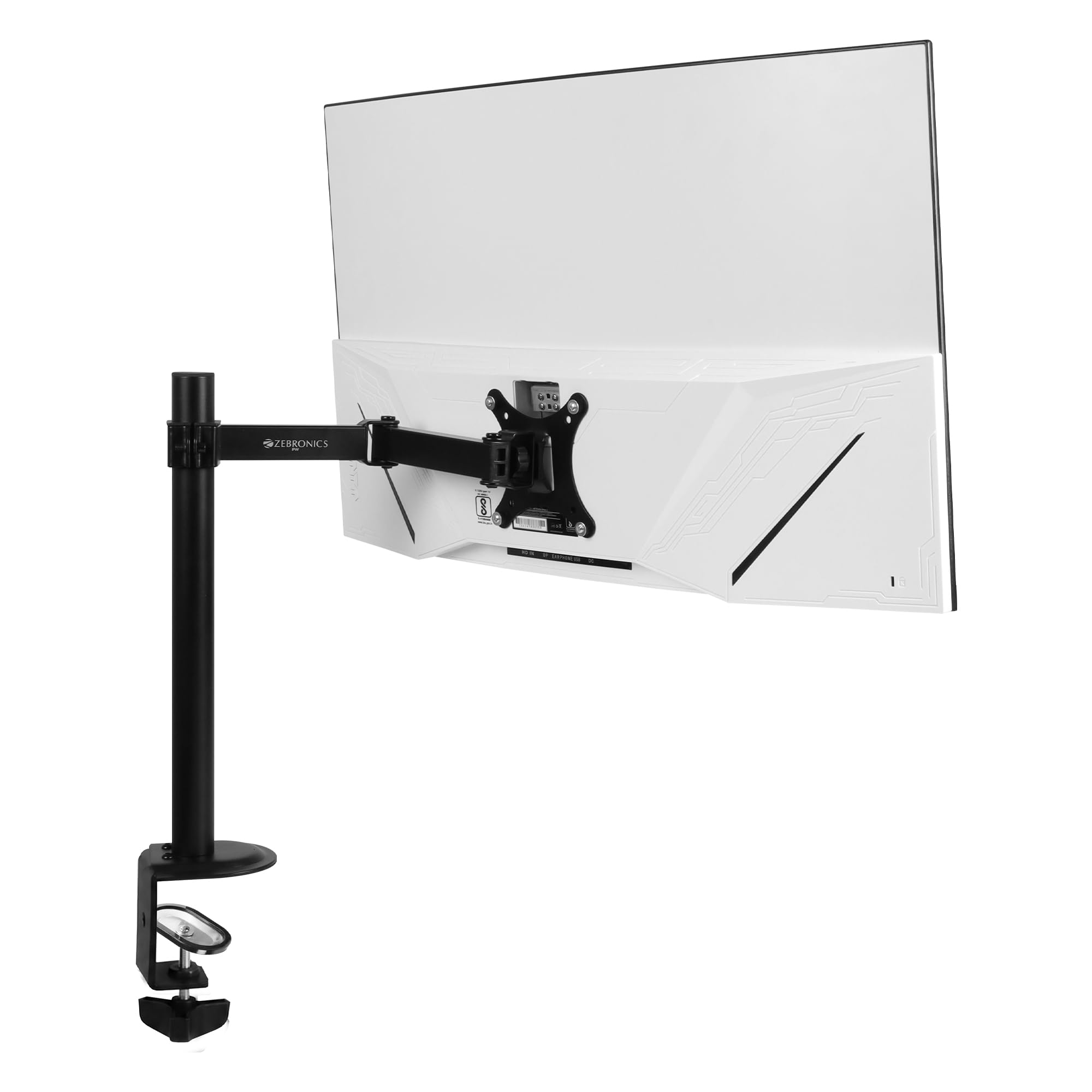 Zebronics Monitor Desk Stand, 17–32 Inch Support, Up to 7kg Load, Height Adjustable & Extendable Arm, VESA Compatible, Cable Management, Anti-Slip Base, Rust-Proof (DMS200) — Amazon image 10