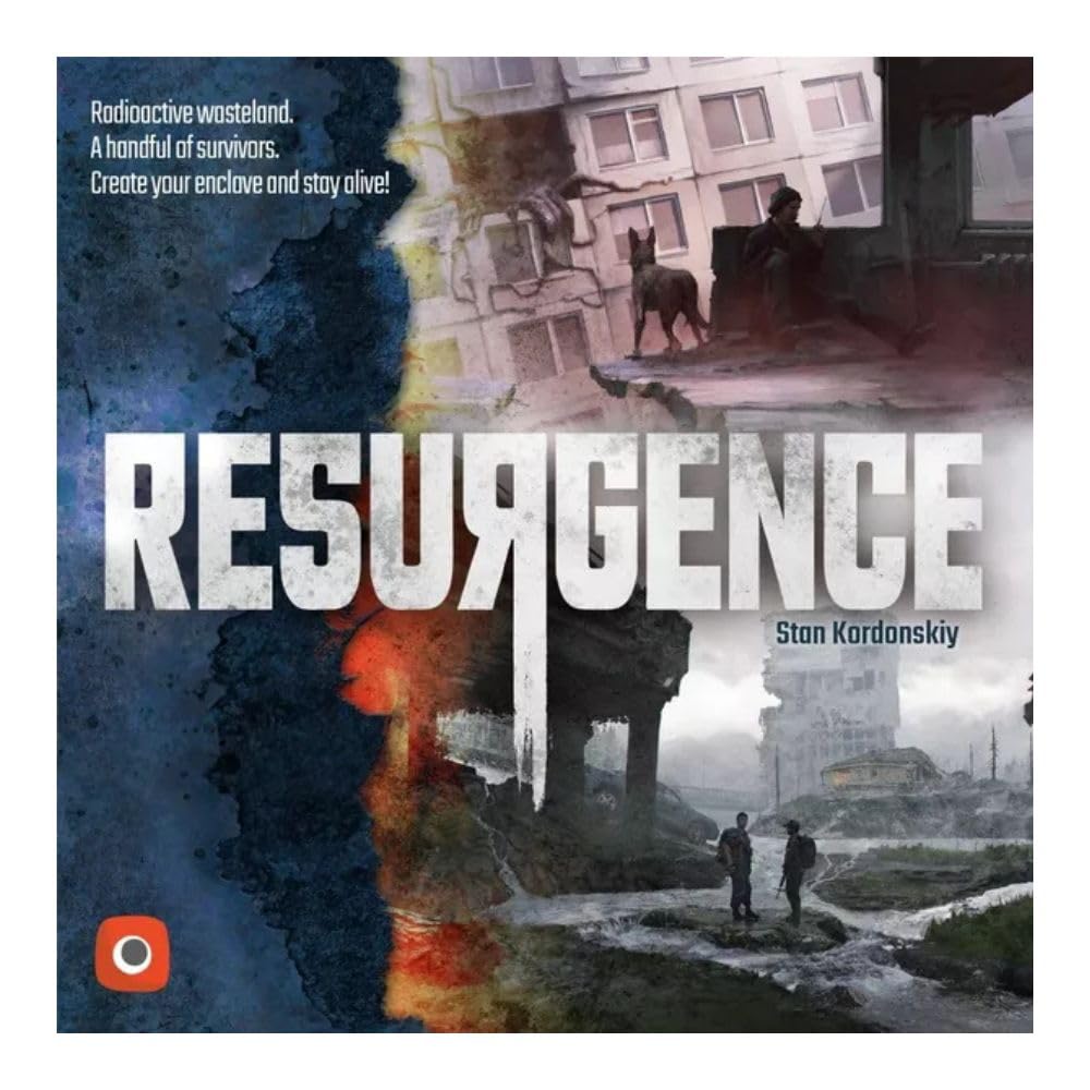 Portal Games: Resurgence the Board Game, Mixed Colours (E.g., Red, Blue, Green, Brown, Gray, Etc.), 33.66 cm x 33.02 cm x 0.25 cm