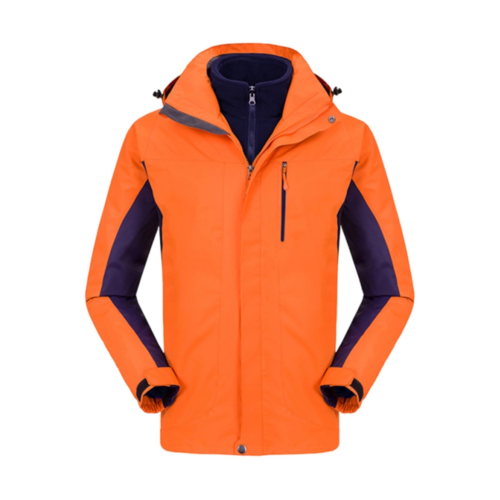 Chaqueta Impermeable Ligera para Hombres, Chaqueta de Pesca con Bolsillos Múltiples para Exteriores Cálida a Prueba de Viento con Capucha Informal, para Acampar Caza Chaquetas de Montaña de Invierno