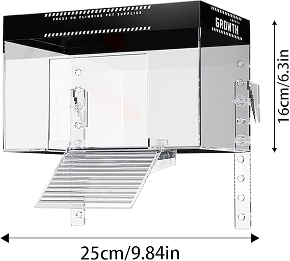 Turtle Basking Dock - Lidded Dock Pet Turtle Basking Area Over Tank - Reptile Resting Land Aquatic Terrapin Enclosure Cage for Observation for Restaurant, Balcony