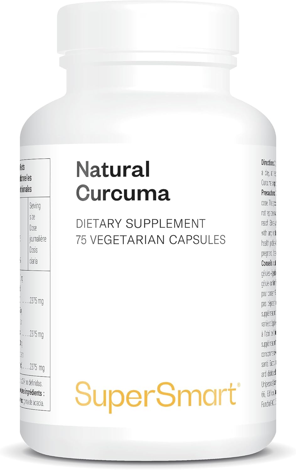 Natuurlijke Curcuma – Krachtige Antioxidant – Ondersteunt Gewrichten & Immuniteit – Gestandaardiseerd op 70% Curcuminoïden – Hoge Opname – Vegan – Glutenvrij – SuperSmart
