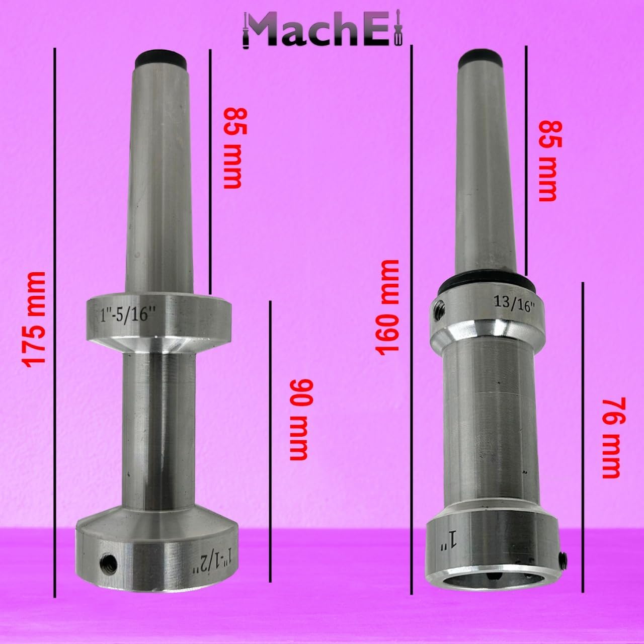 MachEl New Rigid and More Precise- Lathe Tailstock die Holder-Imperial Sizes (MT3)