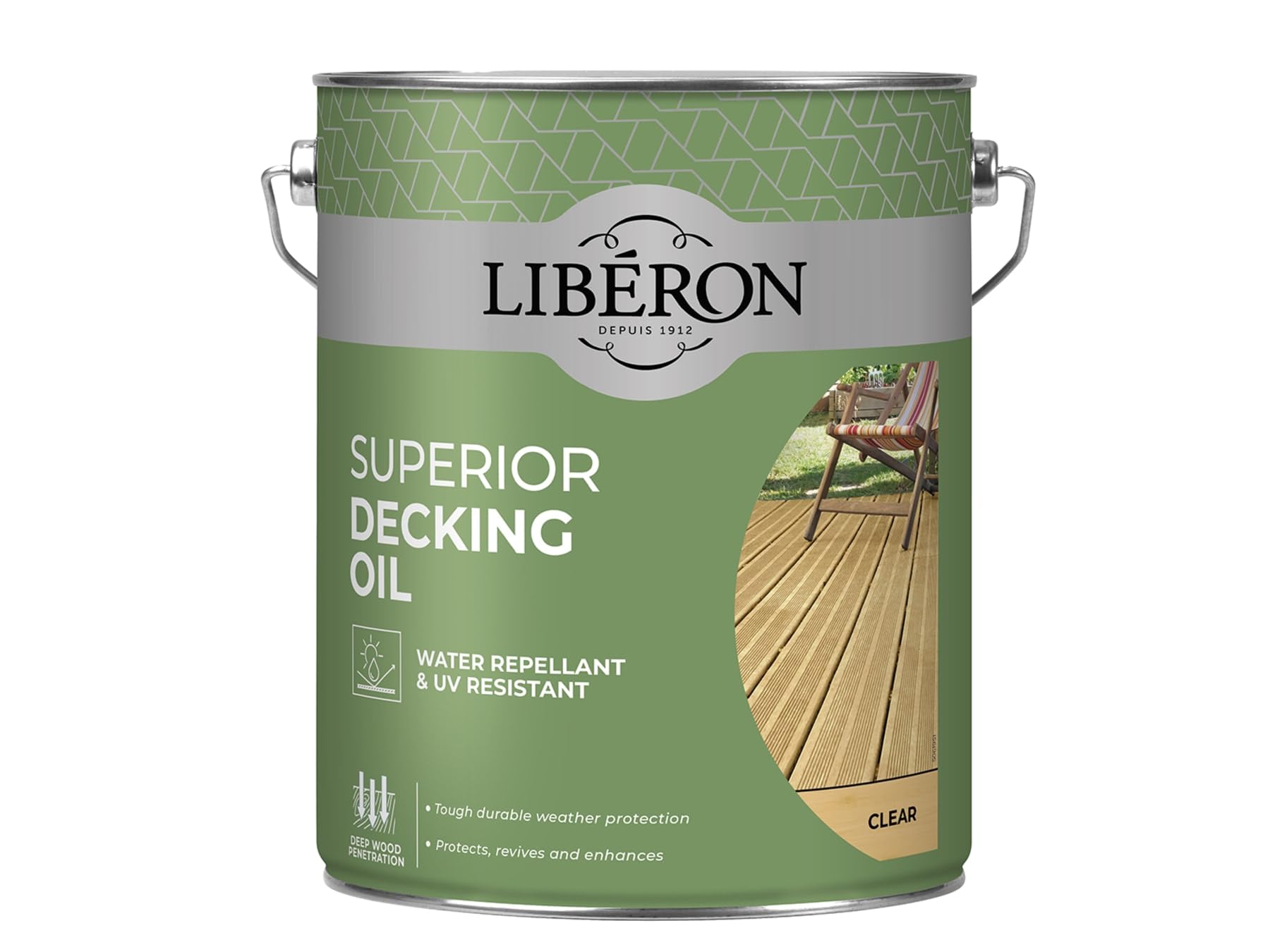 Liberon Superior Clear Decking Oil 5 Litre - Premium Timber Protection And Enhancement 3282391062035