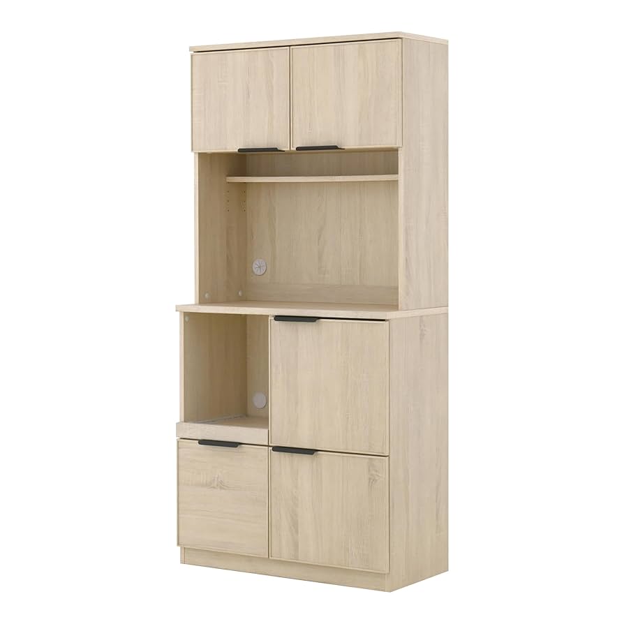 Amazon｜レンジ台 幅80 食器棚 ハイタイプ レンジボード スリム