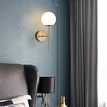 Harold Electricals Modern IGNIS Wall Light for Living Room, Bedroom, Dining Area, Wall Decor, Fancy Lights for Wall, Wall Lamps for Home Decor - Pack of 1 (Golden, Metal) Corded Electric