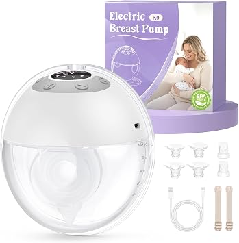 Haokoo Wearable Electric Breast Pump, Hands-Free, Discreet, Single Pump