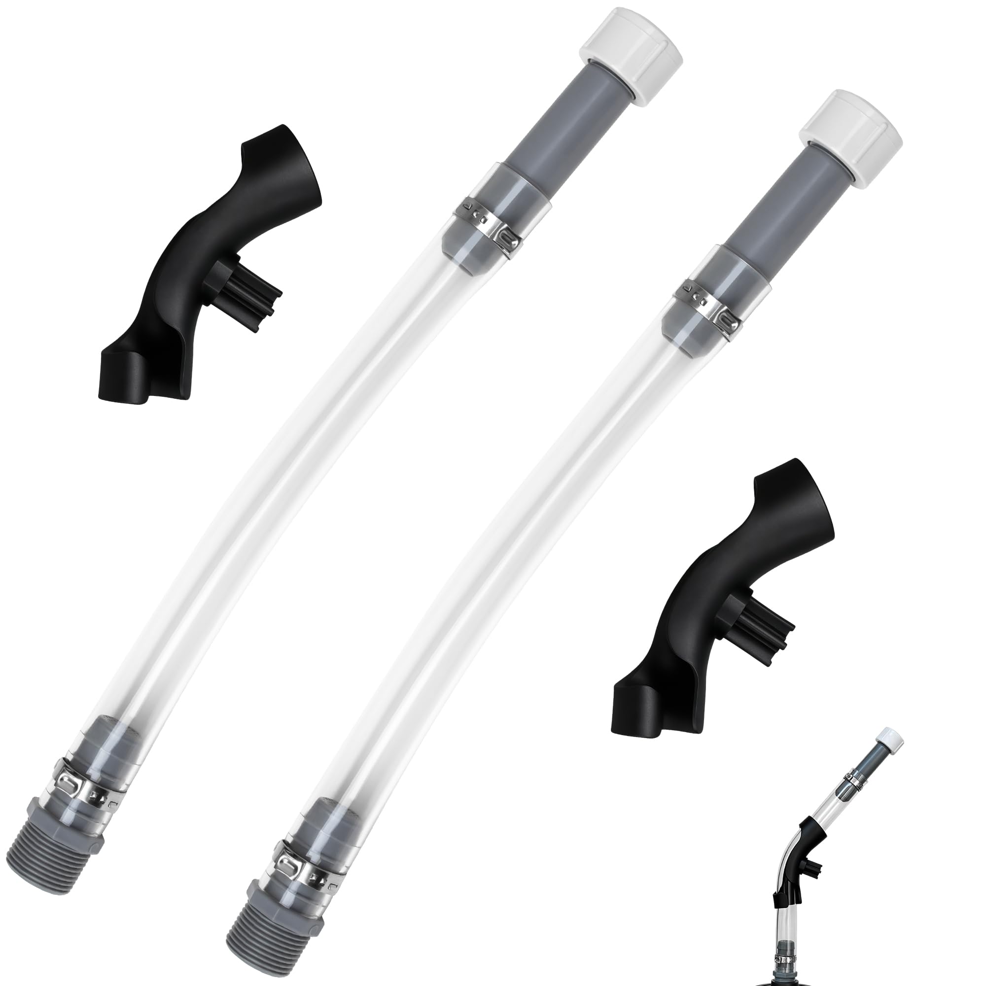 2 Pack Racing Fuel Jug Hoses with X Shaped Benders