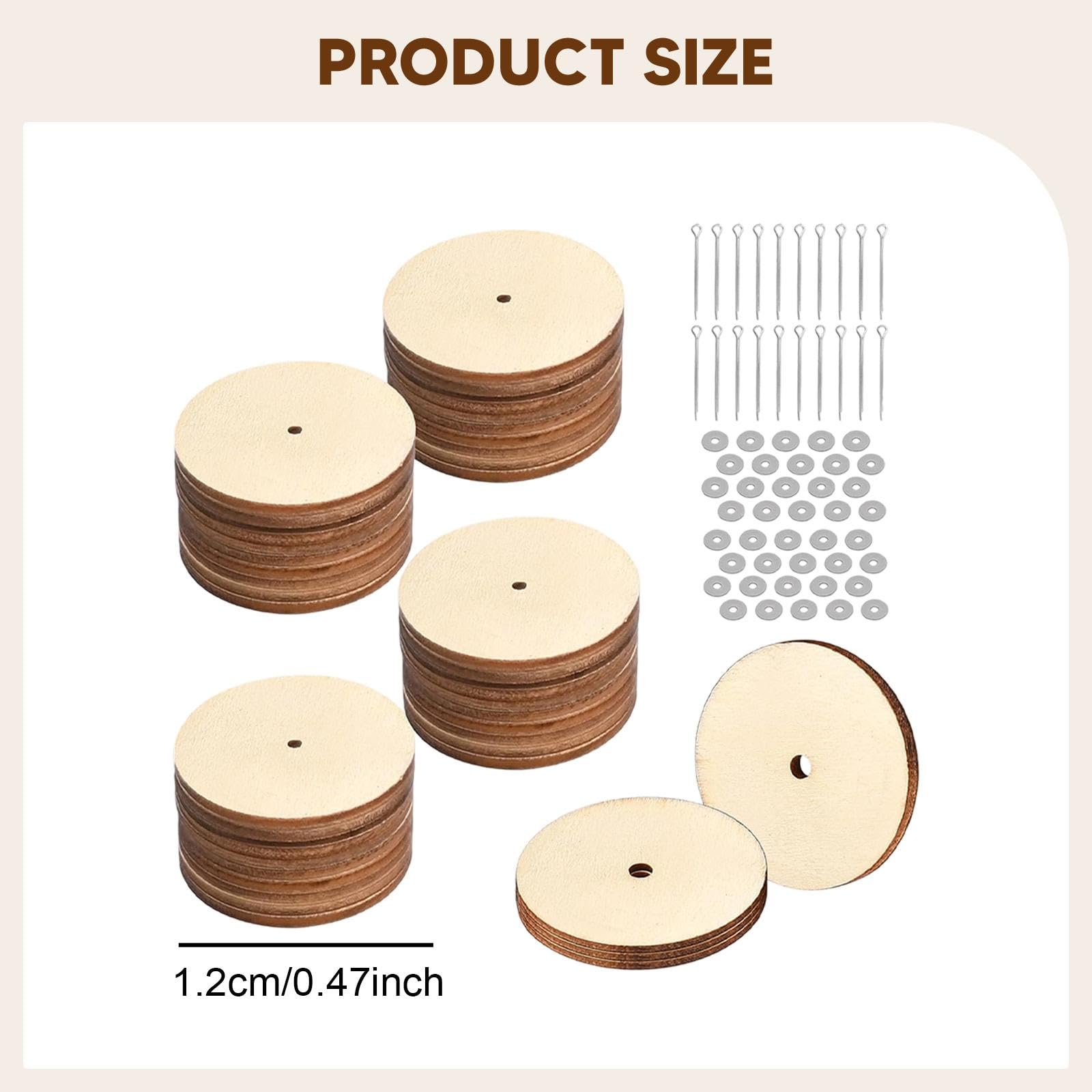 20 Set Doll Making Joints con Dischi in Legno E Metallo Giunti Rotanti 12mm per Bambole Parti Mobili