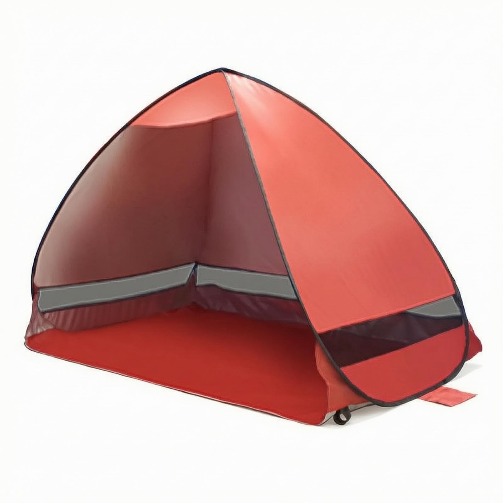Dome Beach Tent Automatic Self Assembling Beachside Shelter Ventilated Tent for Families, Camping Red-image-12