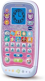 VTech – P’tit Genius Magic Light Pink Smartphone, Toy Phone with Backlit Screen, 10 Educational Activities and Games, Ligh…