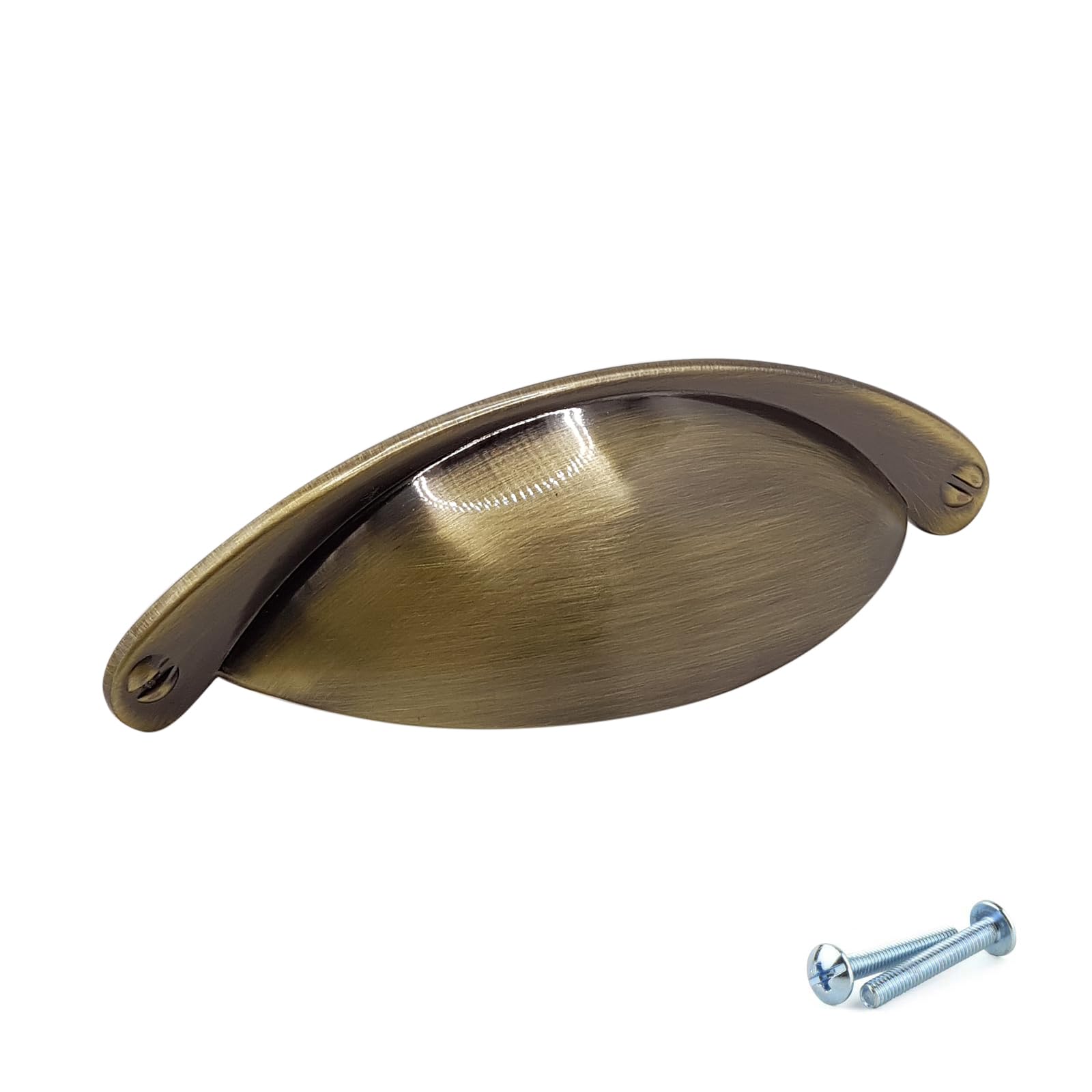 M4tec Antique Brass Cup Kitchen Cabinet Door Handles Bedroom Furniture Pull Handles For Kitchen Cupboards, Cabinets, Drawers And Wardrobes Handles - Vd9 Series, 64Mm