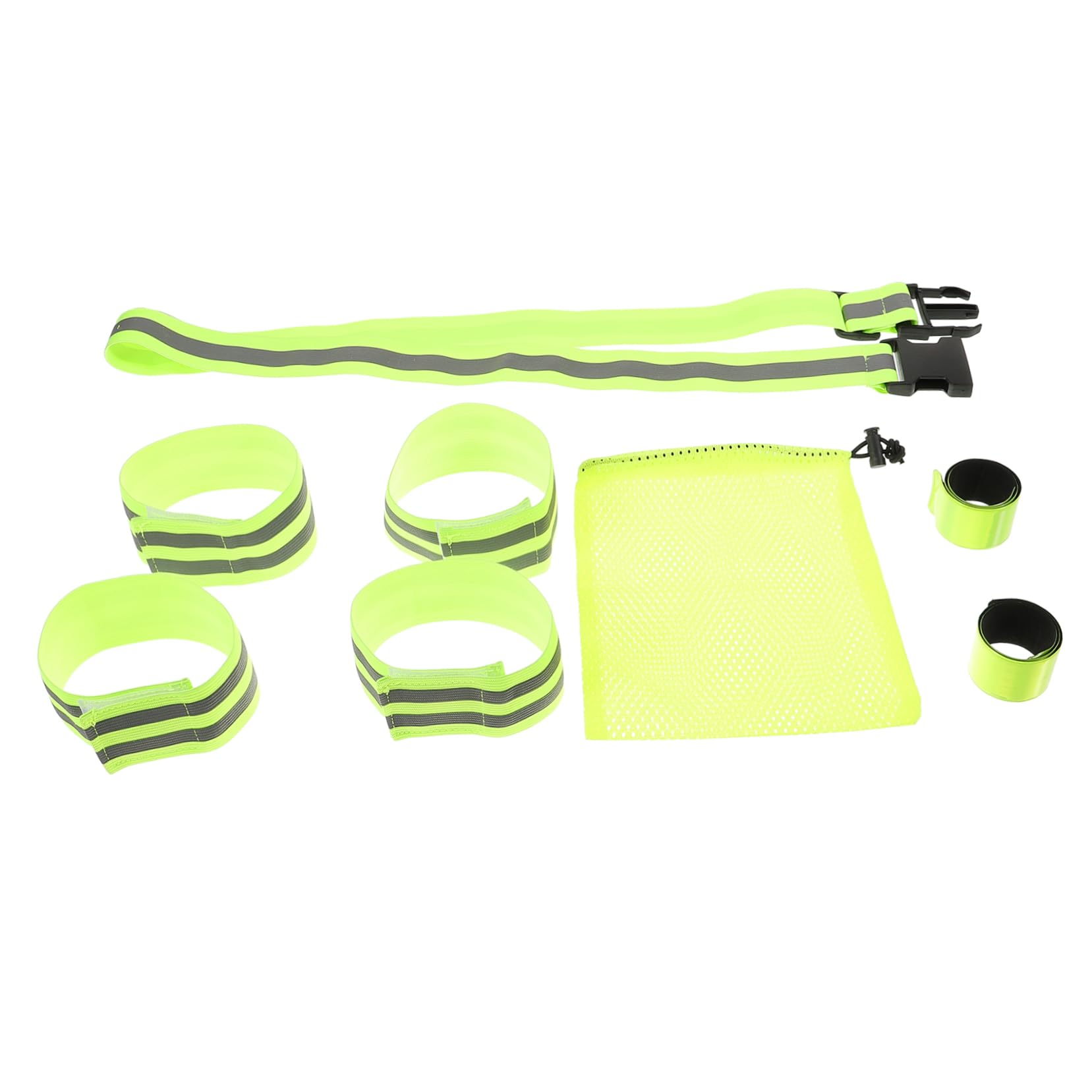 Toddmomy Set di Cinture Riflettenti Bande da Polso Fascia da Braccio Abbigliamento da Corsa Riflettente Cintura da Corsa Band da Polso Pellicola Riflettente Ad Alta Luminosità Verde