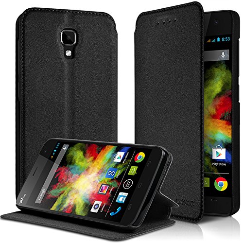KARYLAX Seluxion - Housse Coque Etui à Rabat latéral Fonction Support Couleur Anthracite pour...
